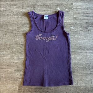 Western Cowgirl Tank Top with Rhinestones